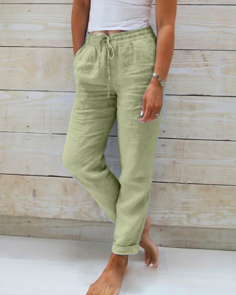 Monika™ Cotton and Linen Summer Trousers