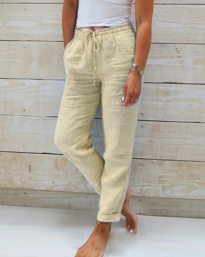 Monika™ Cotton and Linen Summer Trousers