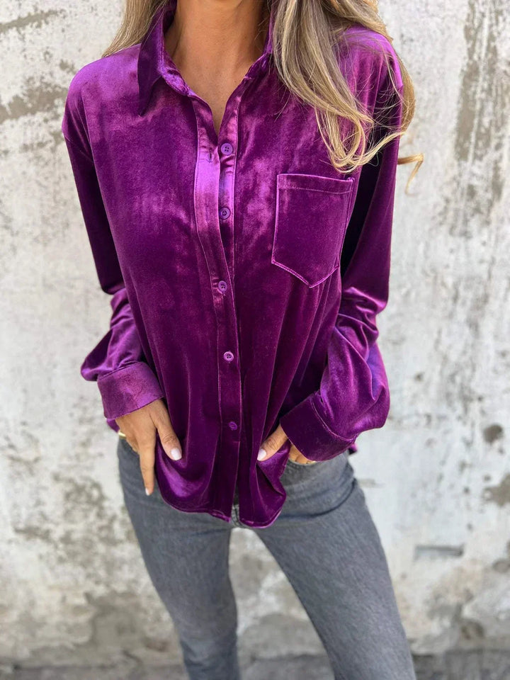 Natasha | Velvet Blouse