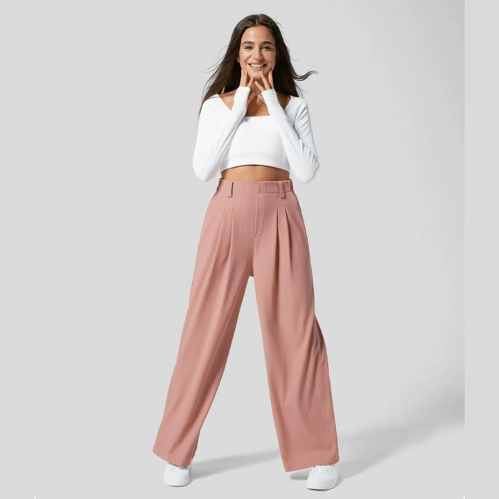 Elysian Stretch High-Waisted Trousers