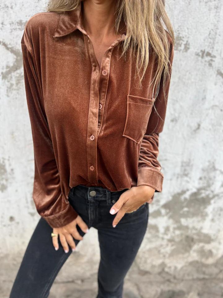 Natasha | Velvet Blouse