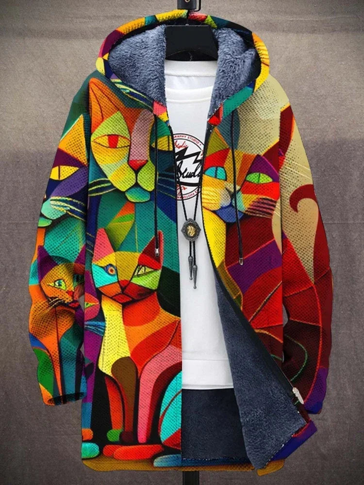 Ciara | Coat with artistic print